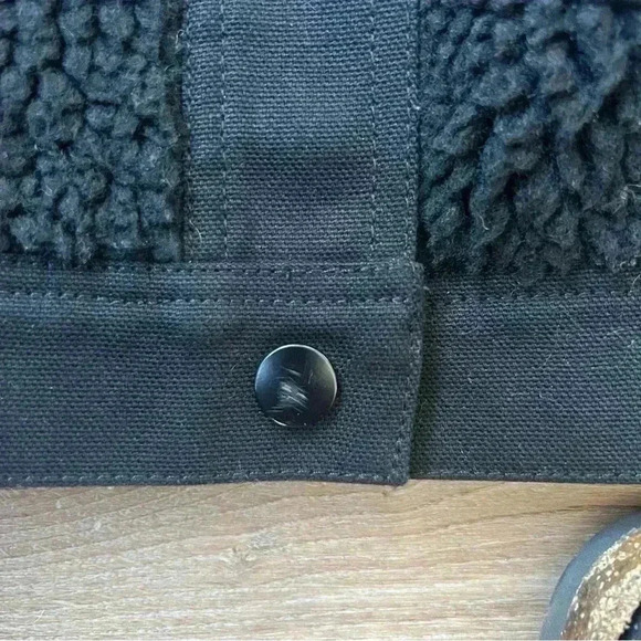 - Lucky Brand Black Sherpa Trucker Coat Jacket Size XS - Picture 5 of 7